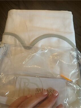 Ballard Designs Emma Bed Skirt with scalloped edge in color Spa - King Size